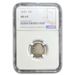 1830 Capped Bust Dime MS-64 NGC