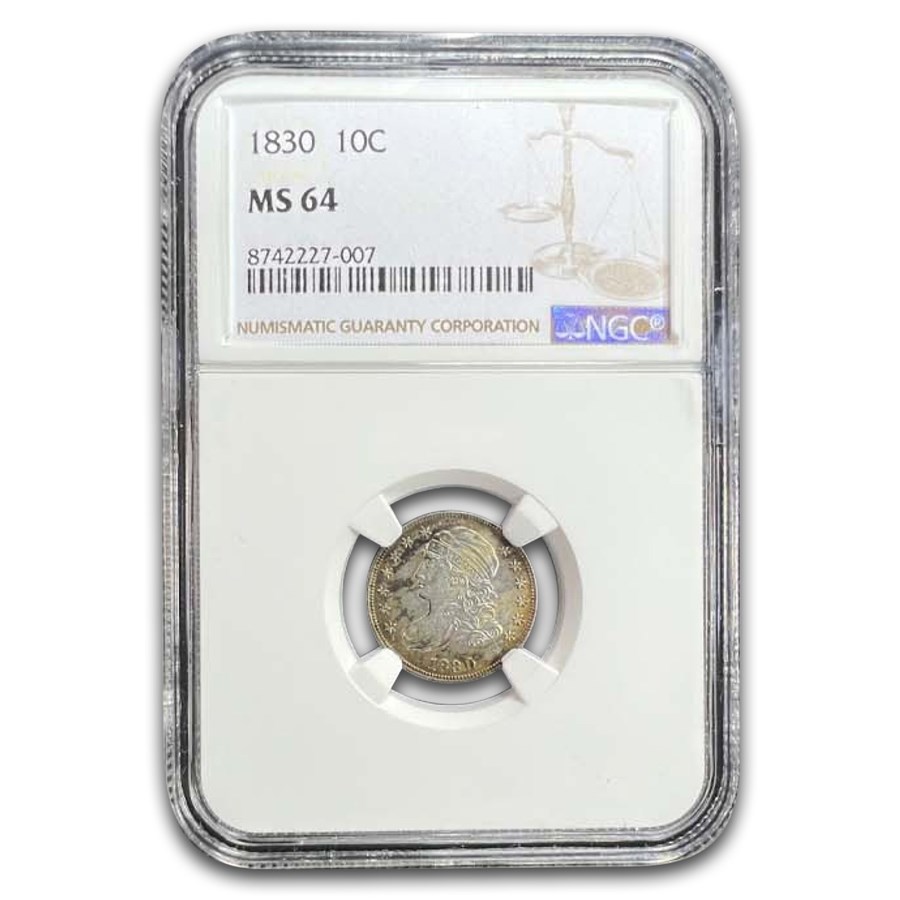 1830 Capped Bust Dime MS-64 NGC