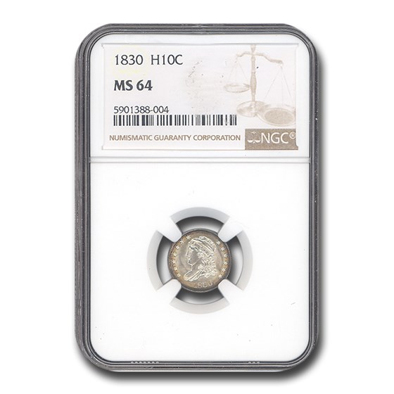 1830 Capped Bust Half Dime MS-64 NGC 1830 Capped Bust Half Dime MS-64 NGC