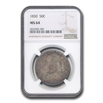 1830 Capped Bust Half Dollar MS-64 NGC