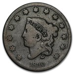 1830 Large Cent Lg Letters Good