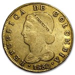 1830-RS Colombia Gold 8 Escudos XF