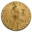 1830 United Kingdom of the Netherlands Gold Ducat XF