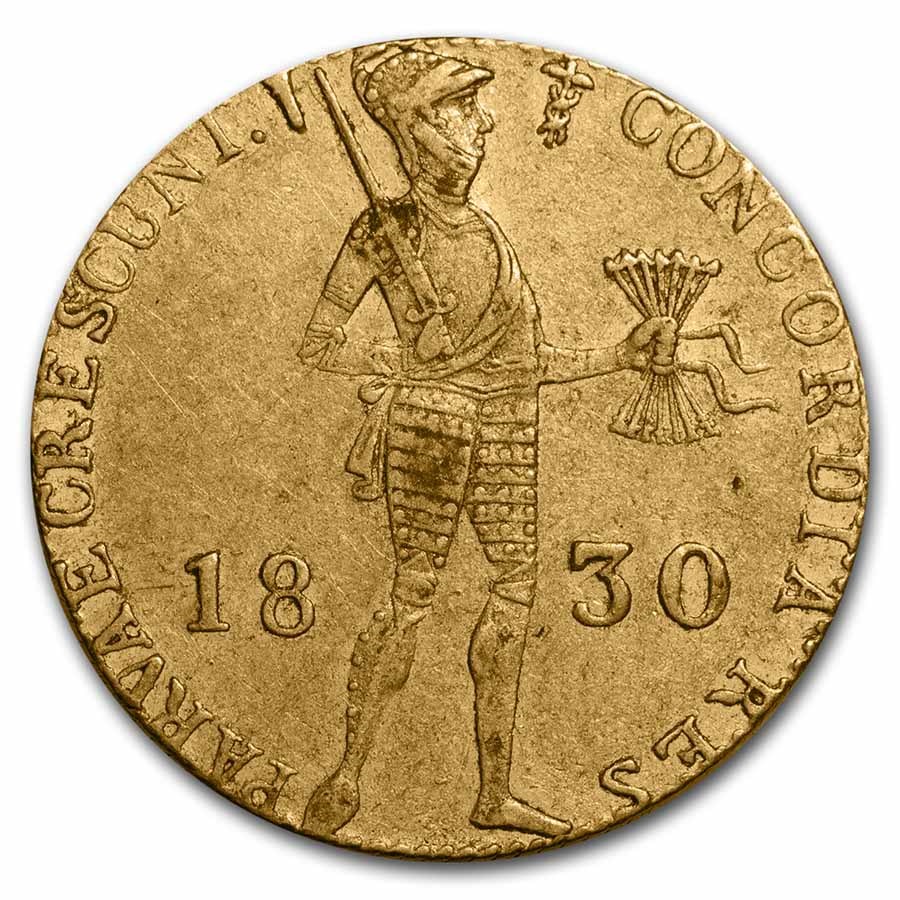 1830 United Kingdom of the Netherlands Gold Ducat XF