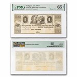 1830s $1 Miller's Bank of Washtenaw, Ann Arbor MI CU-65 EPQ PMG