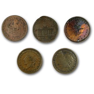 1830s & 40s Hard Times Tokens/Shinplasters Culls 1830s & 40s Hard Times Tokens/Shinplasters Culls