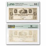 1830s $5 Miller's Bank of Washtenaw, Ann Arbor MI CU-64 EPQ PMG
