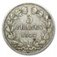 1831-1848 France Silver 5 Francs Louis Philippe I XF (Random)