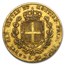 1831-1849 Sardinia Gold 20 Lire Carlo Alberto Avg Circ