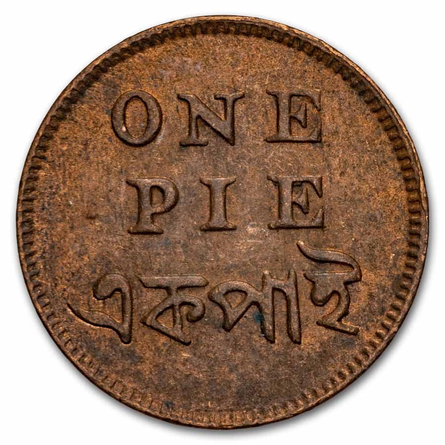 1831-35 India Bengal Copper Pres One Pie BU (Red/Brown)