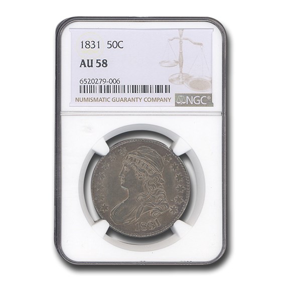 1831 Bust Half Dollar AU-58 NGC 1831 Bust Half Dollar AU-58 NGC