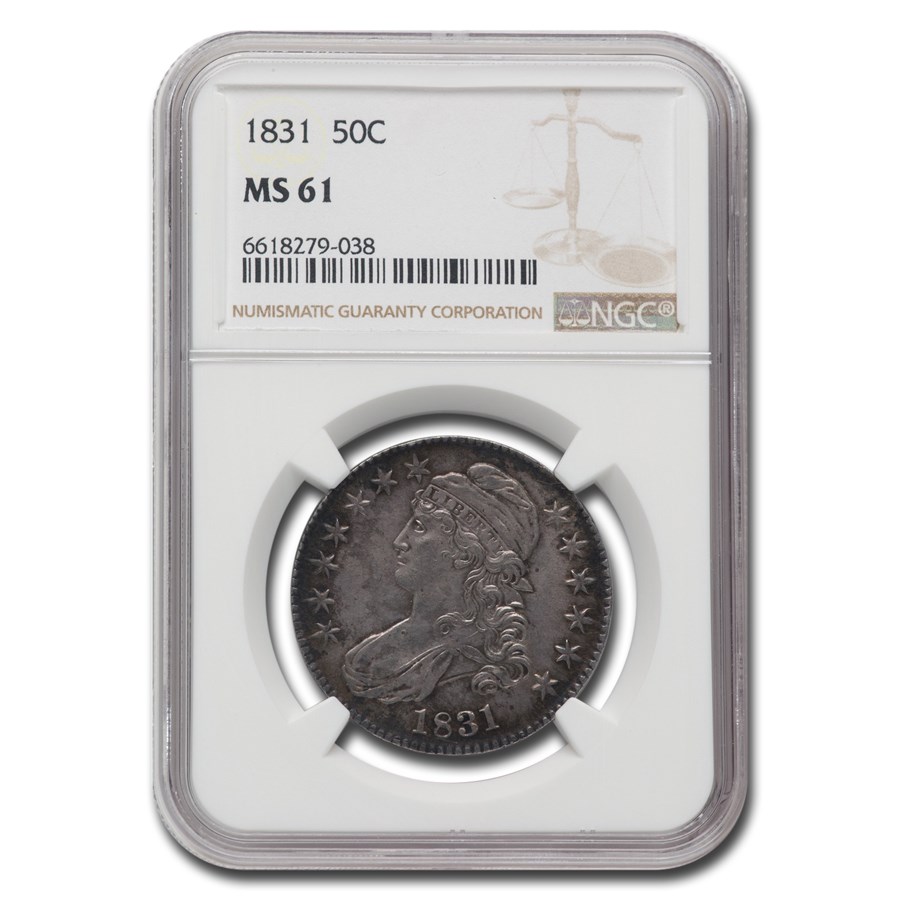 1831 Bust Half Dollar MS-61 NGC