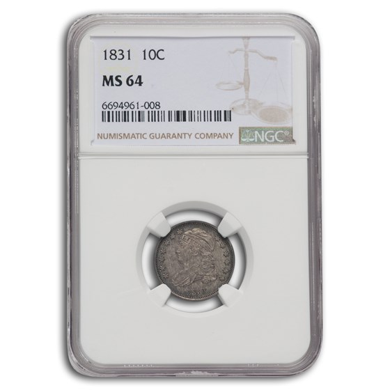 1831 Capped Bust Dime MS-64 NGC 1831 Capped Bust Dime MS-64 NGC