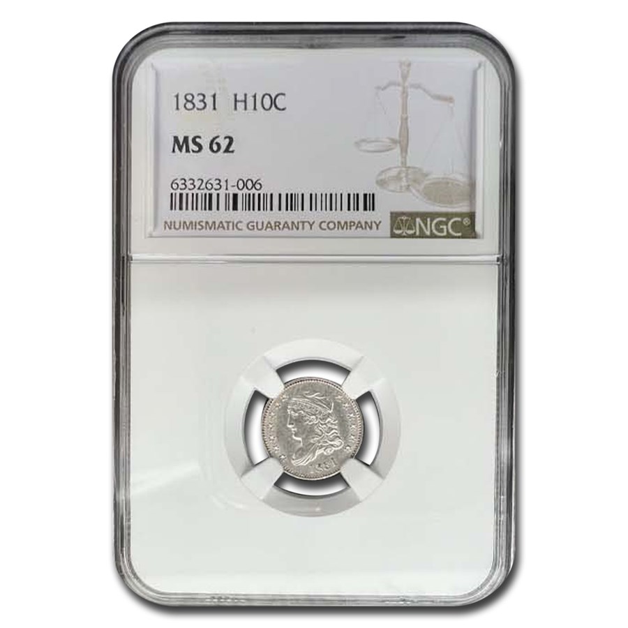 1831 Capped Bust Half Dime MS-62 NGC