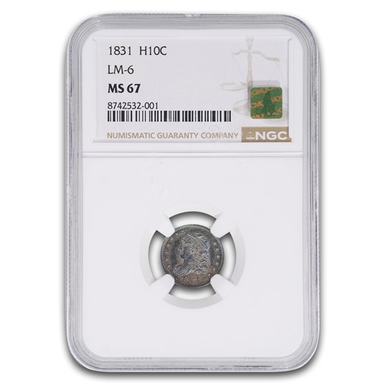 1831 Capped Bust Half Dime MS-67 NGC