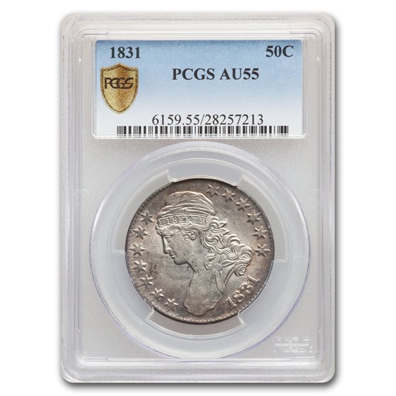 1831 Capped Bust Half Dollar AU-55 PCGS 1831 Capped Bust Half Dollar AU-55 PCGS