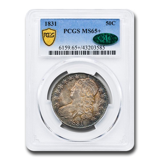 1831 Capped Bust Half Dollar MS-65+ PCGS CAC 1831 Capped Bust Half Dollar MS-65+ PCGS CAC