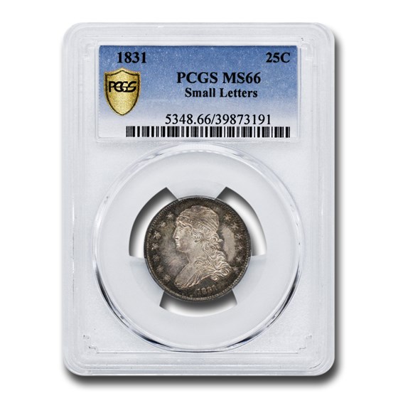1831 Capped Bust Quarter MS-66 PCGS (Small Letters) 1831 Capped Bust Quarter MS-66 PCGS (Small Letters)