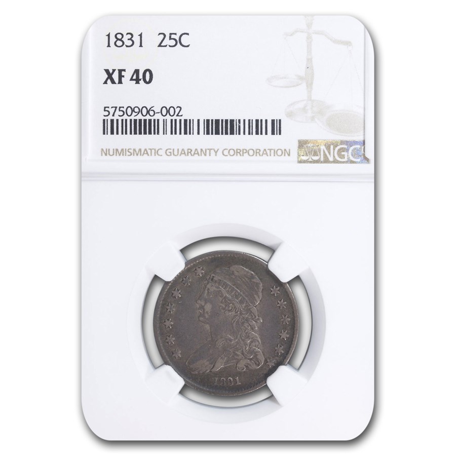 1831 Capped Bust Quarter XF-40 NGC