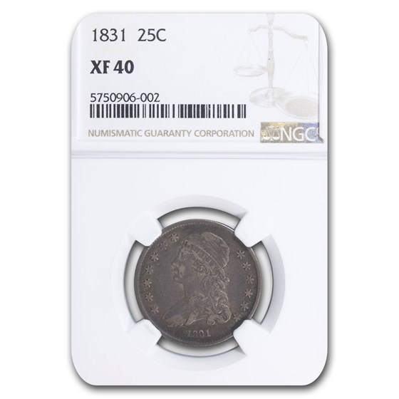 1831 Capped Bust Quarter XF-40 NGC 1831 Capped Bust Quarter XF-40 NGC
