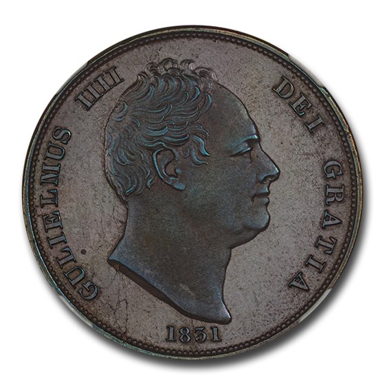 1831 Great Britain Bronzed Penny William IV PF-65 Cameo NGC 1831 Great Britain Bronzed Penny William IV PF-65 Cameo NGC