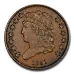 1831 Half Cent XF-45 PCGS CAC (Brown)