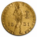 1831 United Kingdom of the Netherlands Gold Ducat XF
