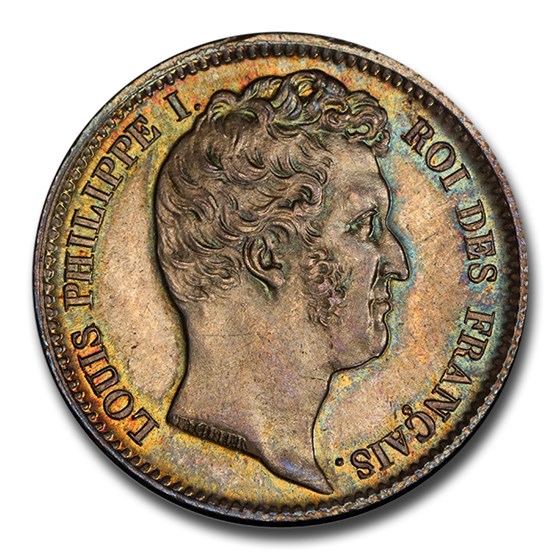 1831-W France Silver Franc Louis Philippe MS-65 PCGS 1831-W France Silver Franc Louis Philippe MS-65 PCGS