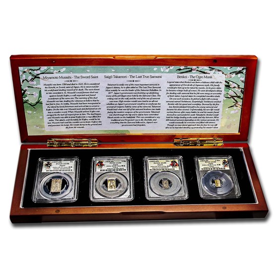 (1832-69) Japan 4-Coin Money of the Samurai AU 55-58 PCGS (1832-69) Japan 4-Coin Money of the Samurai AU 55-58 PCGS