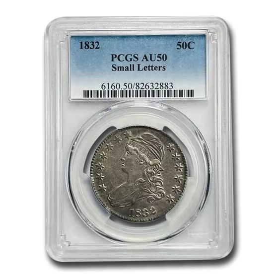 1832 Bust Half Dollar AU-50 PCGS (Sm Letters) 1832 Bust Half Dollar AU-50 PCGS (Sm Letters)