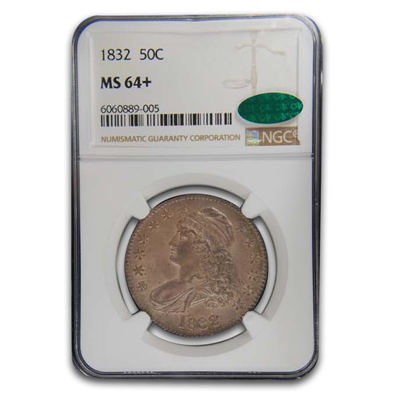 1832 Bust Half Dollar MS-64+ NGC CAC 1832 Bust Half Dollar MS-64+ NGC CAC