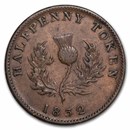 1832 Canada (Nova Scotia) Copper Half Penny Token AU
