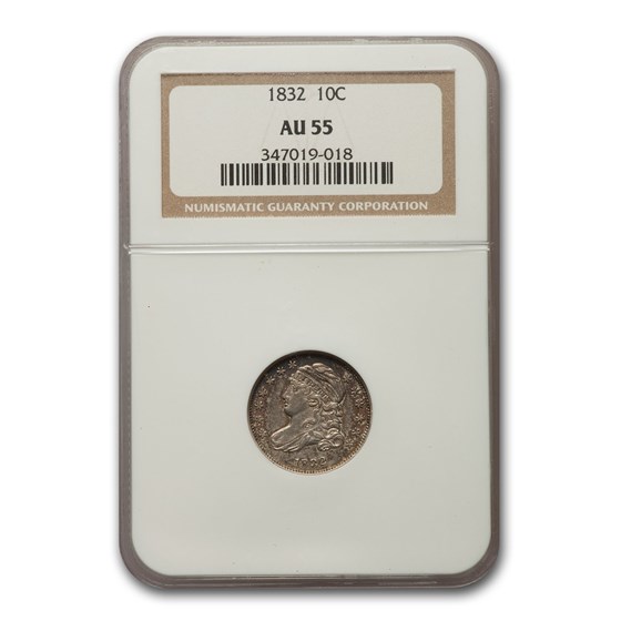 1832 Capped Bust Dime AU-55 NGC 1832 Capped Bust Dime AU-55 NGC
