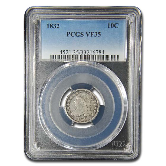 1832 Capped Bust Dime VF-35 PCGS 1832 Capped Bust Dime VF-35 PCGS