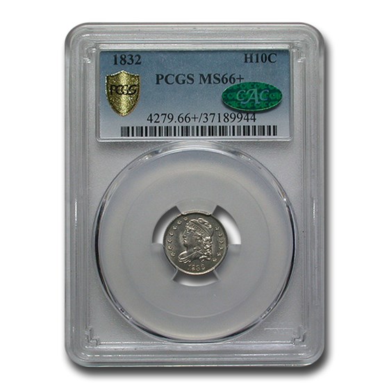1832 Capped Bust Half Dime MS-66+ PCGS CAC 1832 Capped Bust Half Dime MS-66+ PCGS CAC