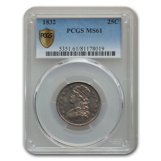 1832 Capped Bust Quarter MS-61 PCGS 1832 Capped Bust Quarter MS-61 PCGS