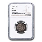 1832 Capped Bust Quarter MS-65 NGC (B-2)