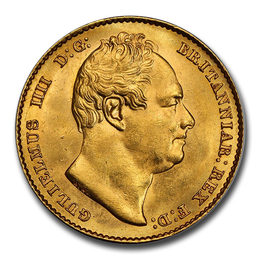 1832 Great Britain Gold Sovereign William IV MS-64 PCGS