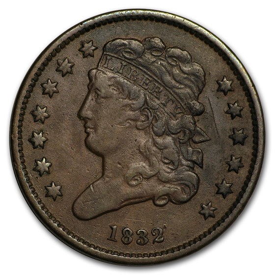 1832 Half Cent VF Details 1832 Half Cent VF Details