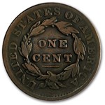 1832 Large Cent Medium Letters VG