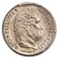 1833-A Kingdom of France AR 1/4 Franc Louis-Philippe MS-62 PCGS