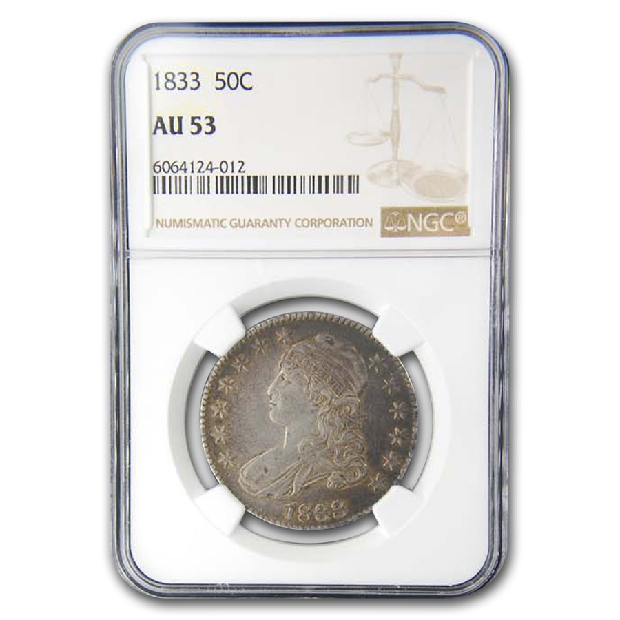 1833 Bust Half Dollar AU-53 NGC