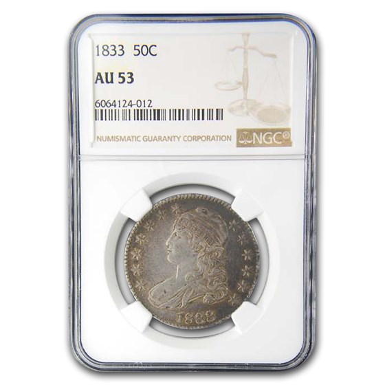 1833 Bust Half Dollar AU-53 NGC 1833 Bust Half Dollar AU-53 NGC