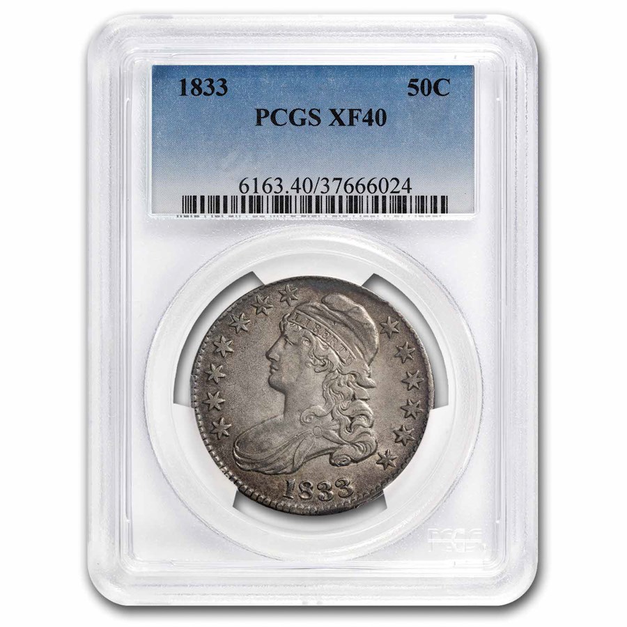1833 Bust Half Dollar XF-40 PCGS