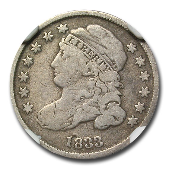 1833 Capped Bust Dime VG-8 NGC (JR-3) 1833 Capped Bust Dime VG-8 NGC (JR-3)
