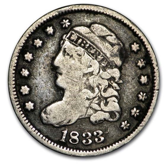 1833 Capped Bust Half Dime Fine 1833 Capped Bust Half Dime Fine