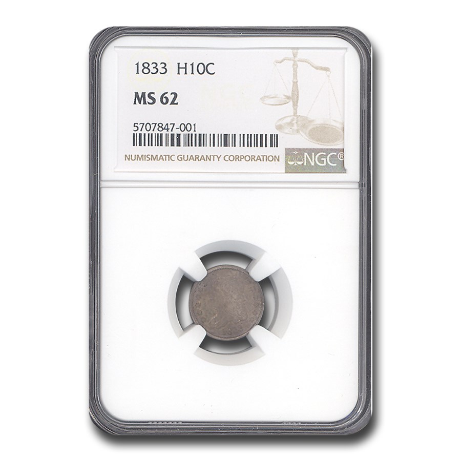 1833 Capped Bust Half Dime MS-62 NGC