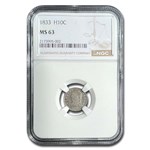 1833 Capped Bust Half Dime MS-63 NGC