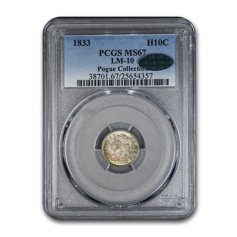 Buy 1833 Capped Bust Half Dime MS-67 PCGS CAC (LM-10 Pogue Coll.) | APMEX