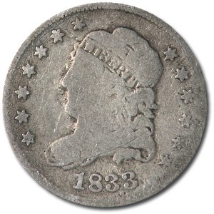 1833 Capped Bust Half Dime VG 1833 Capped Bust Half Dime VG